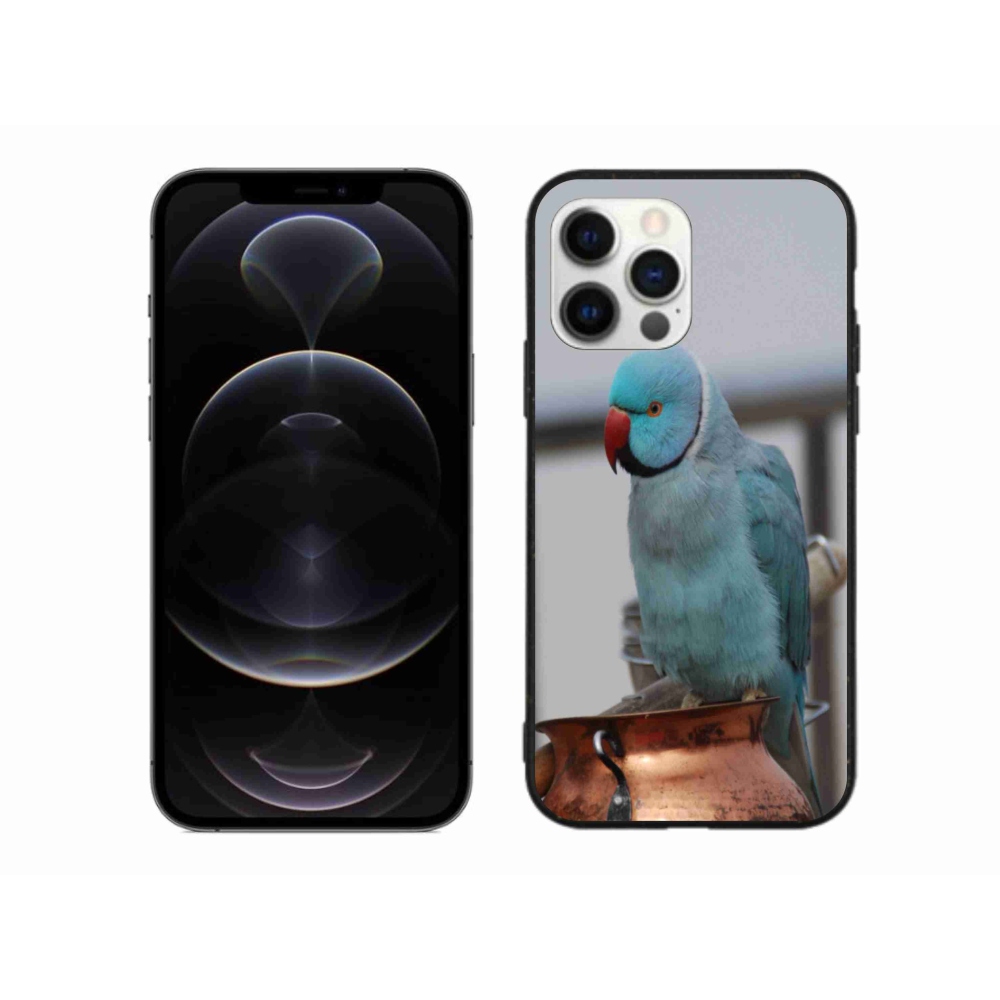 Gelový kryt mmCase na iPhone 12 Pro Max - papoušek alexandr modrý