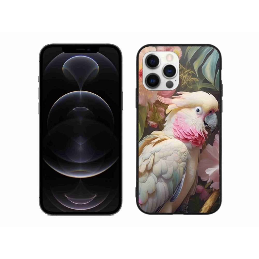 Gelový kryt mmCase na iPhone 12 Pro Max - papoušek kakadu růžový 2
