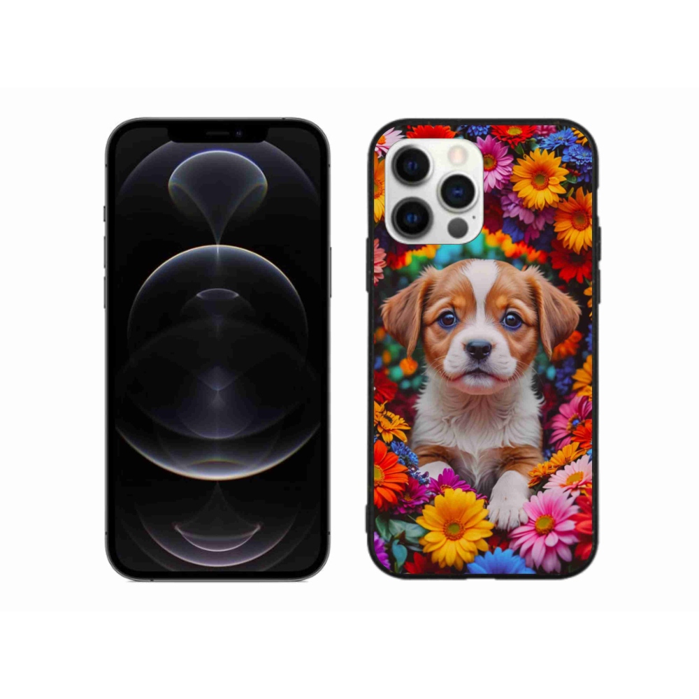 Gelový kryt mmCase na iPhone 12 Pro Max - roztomilé štěně