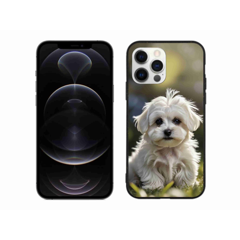 Gelový kryt mmCase na iPhone 12 Pro Max - roztomilý maltézský psík