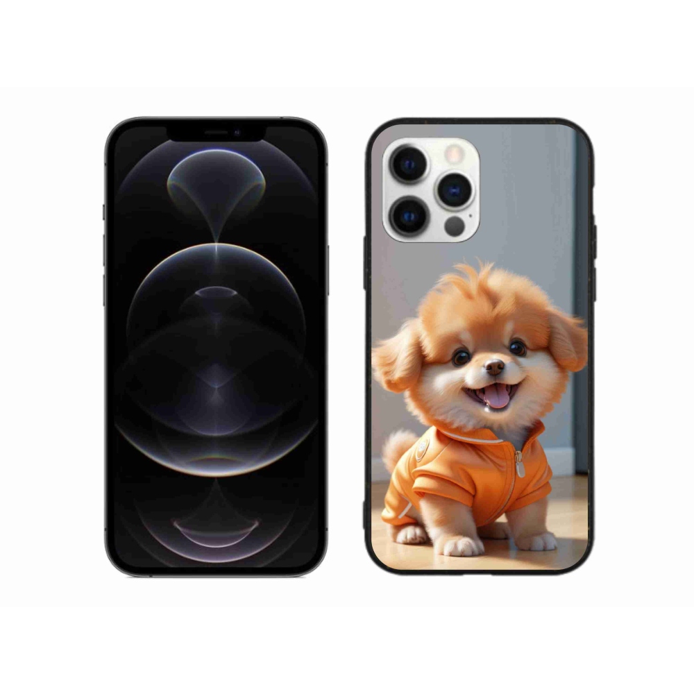 Gelový kryt mmCase na iPhone 12 Pro Max - roztomilý pomeranian v mikině