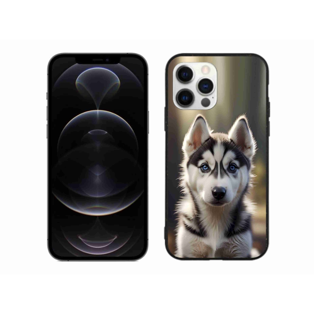 Gelový kryt mmCase na iPhone 12 Pro Max - roztomilý sibiřský husky