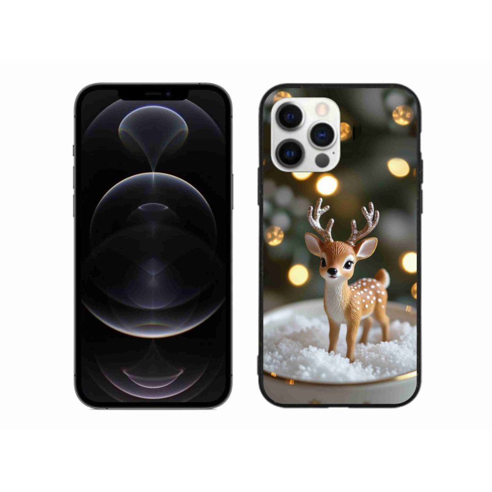 Gelový kryt mmCase na iPhone 12 Pro Max - roztomilý vánoční jelen