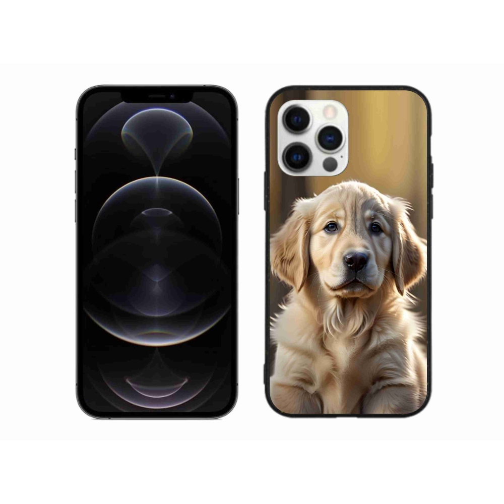Gelový kryt mmCase na iPhone 12 Pro Max - roztomilý zlatý retrívr