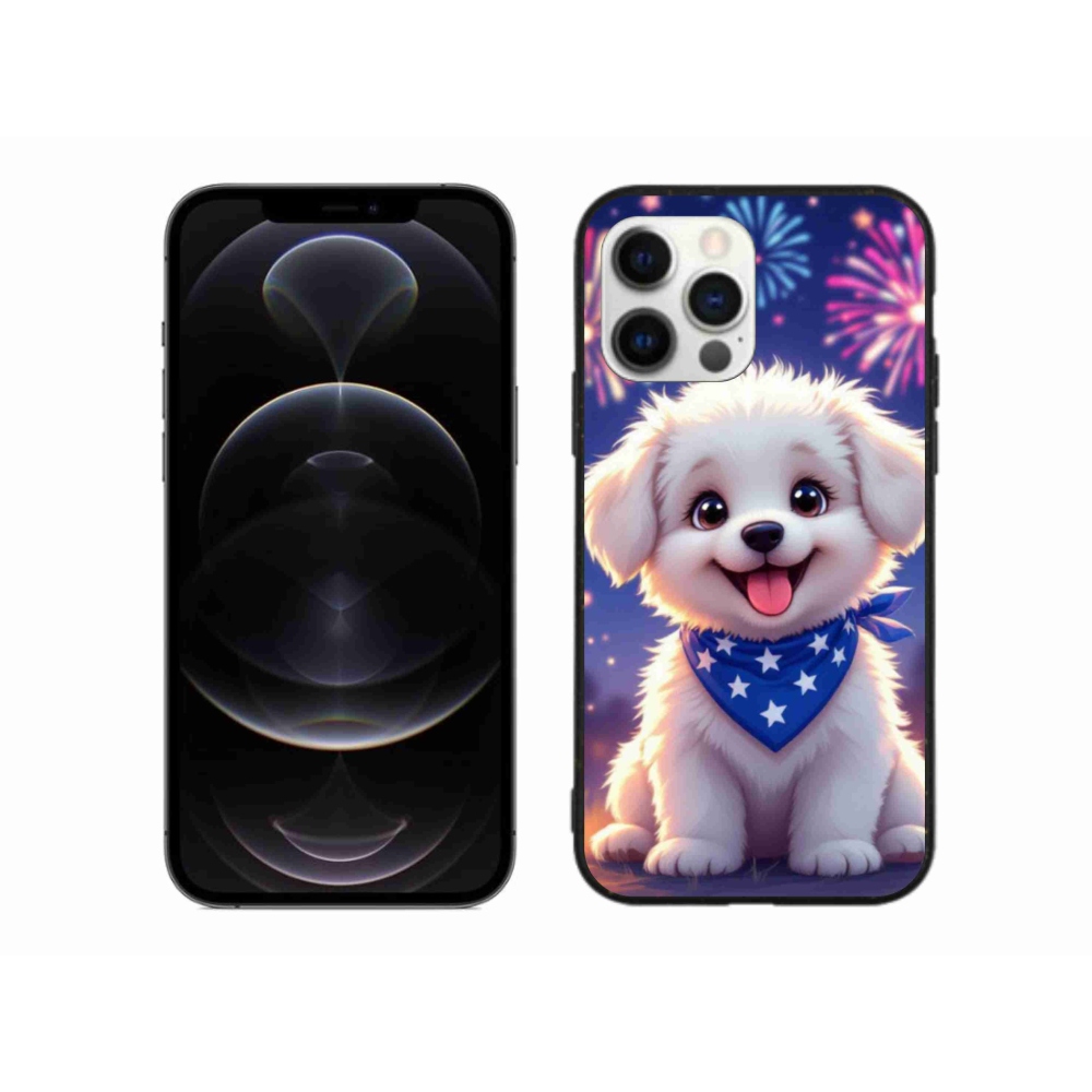 Gelový kryt mmCase na iPhone 12 Pro Max - slavnostní štěně