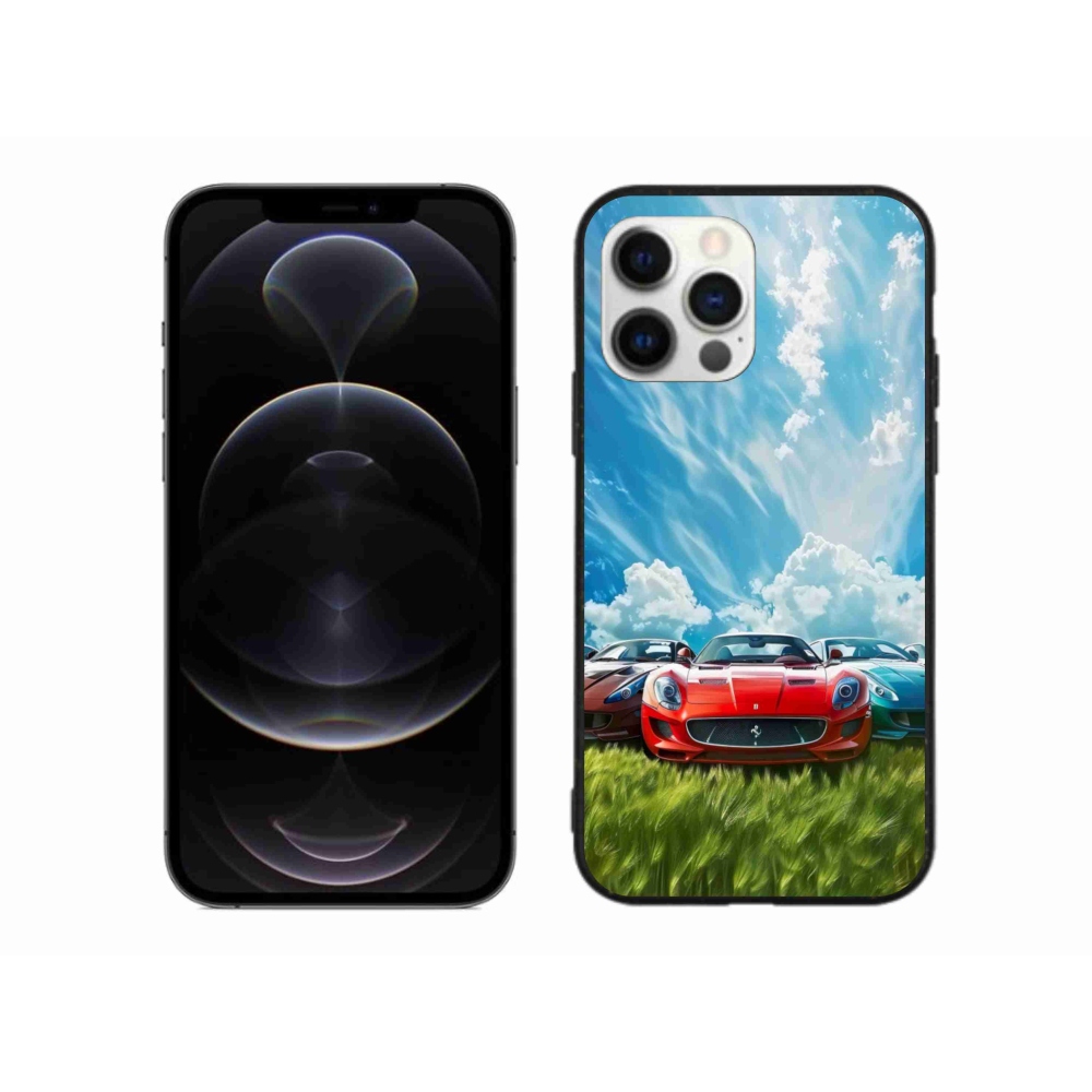 Gelový kryt mmCase na iPhone 12 Pro Max - sportovní vozy