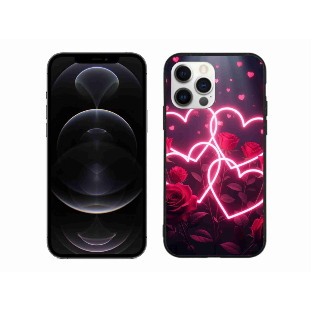 Gelový kryt mmCase na iPhone 12 Pro Max - srdce lásky