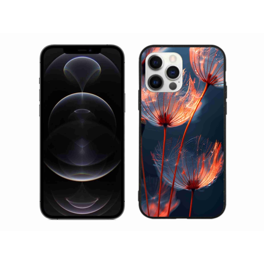 Gelový kryt mmCase na iPhone 12 Pro Max - světélkující chmýří