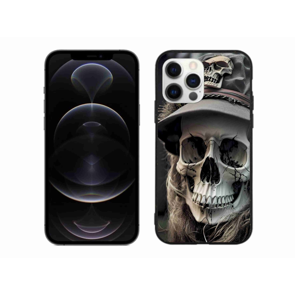 Gelový kryt mmCase na iPhone 12 Pro Max - temná lebka