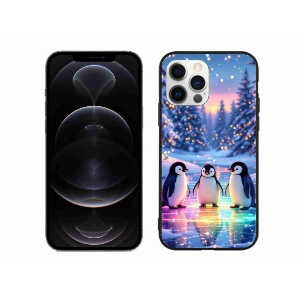 Gelový kryt mmCase na iPhone 12 Pro Max - tučnáci