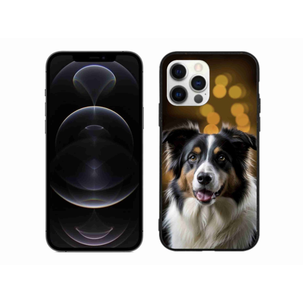 Gelový kryt mmCase na iPhone 12 Pro Max - usměvavý australský ovčák