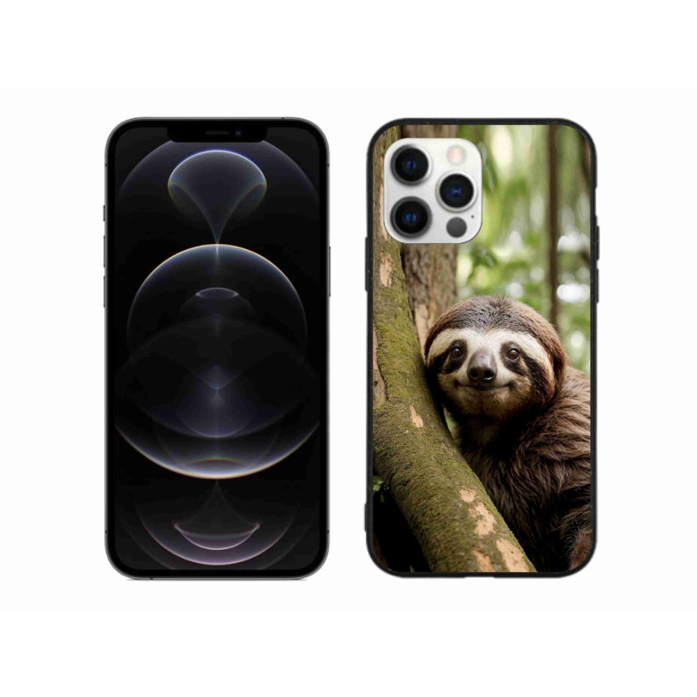 Gelový kryt mmCase na iPhone 12 Pro Max - usměvavý lenochod