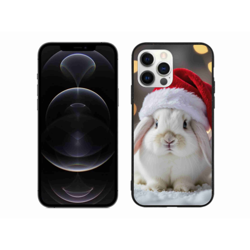 Gelový kryt mmCase na iPhone 12 Pro Max - vánoční králík