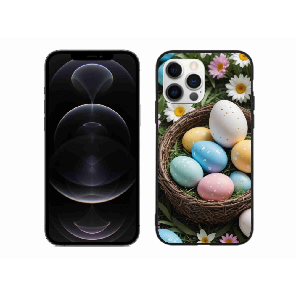 Gelový kryt mmCase na iPhone 12 Pro Max - velikonoční vajíčka 2