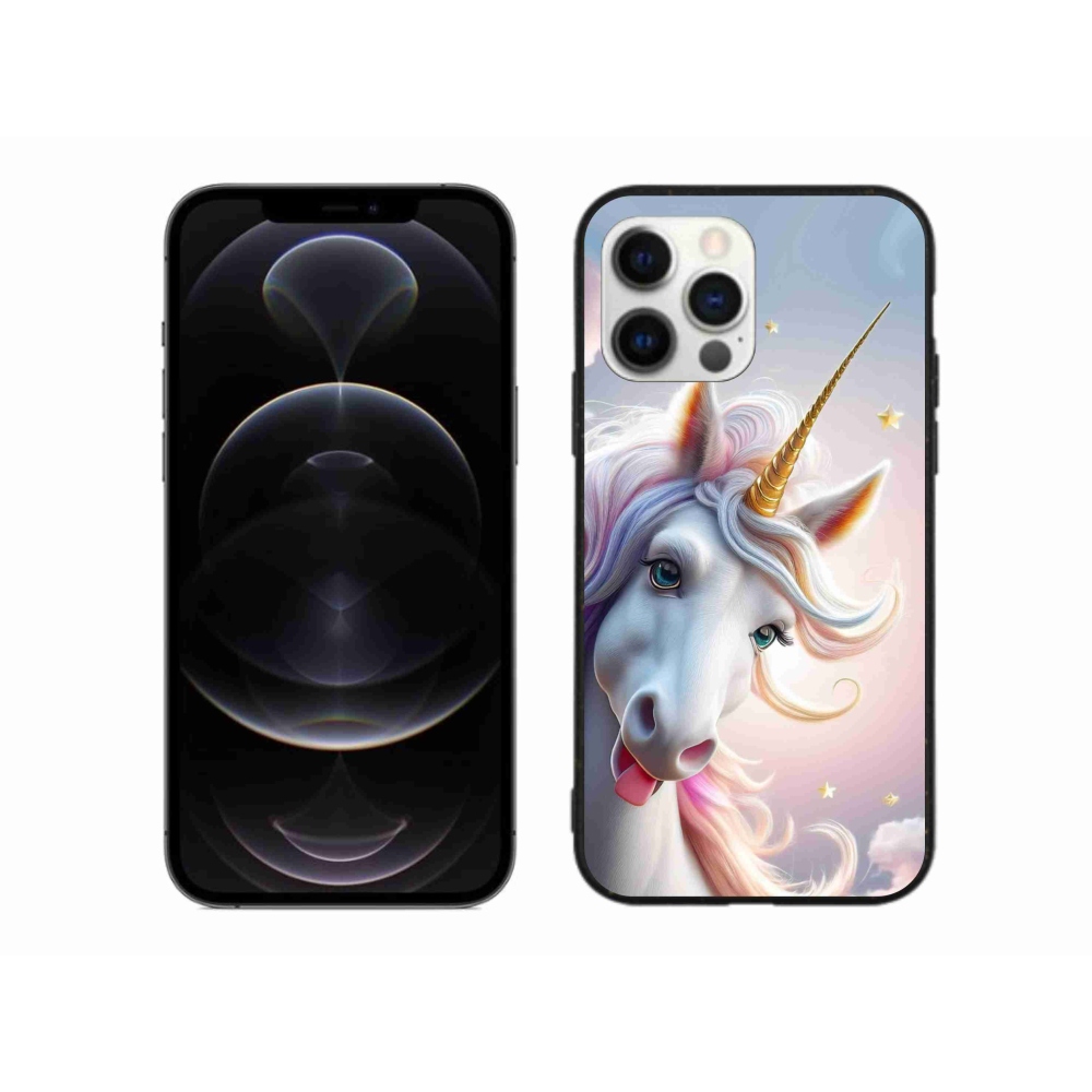 Gelový kryt mmCase na iPhone 12 Pro Max - veselý jednorožec
