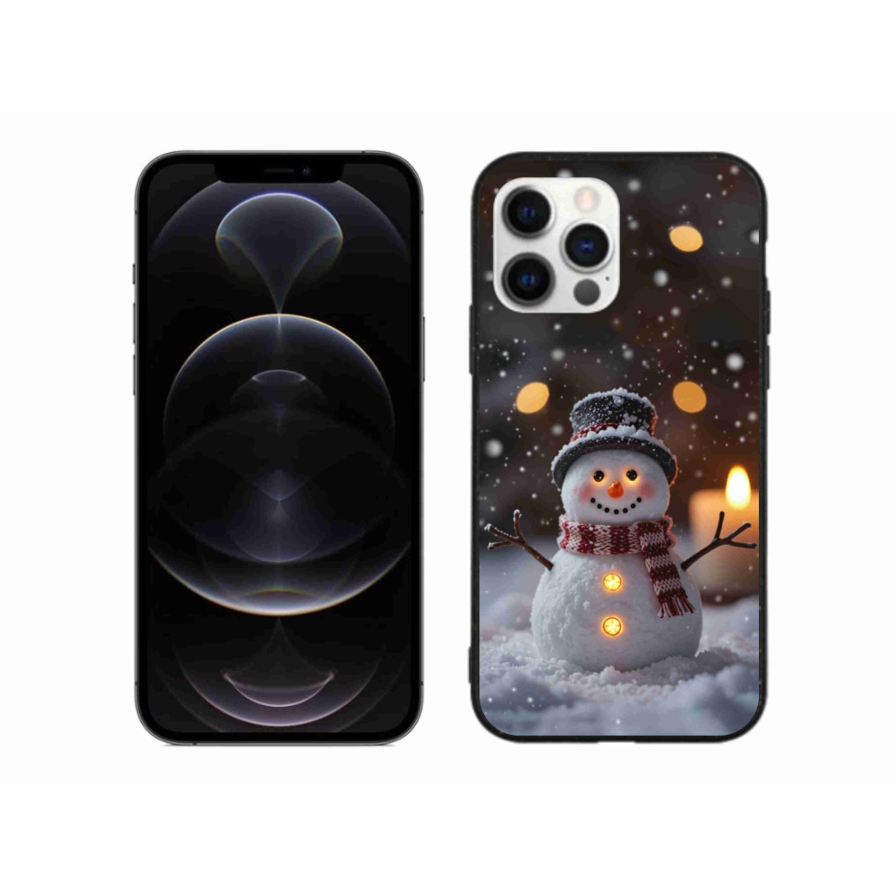 Gelový kryt mmCase na iPhone 12 Pro Max - veselý sněhulák
