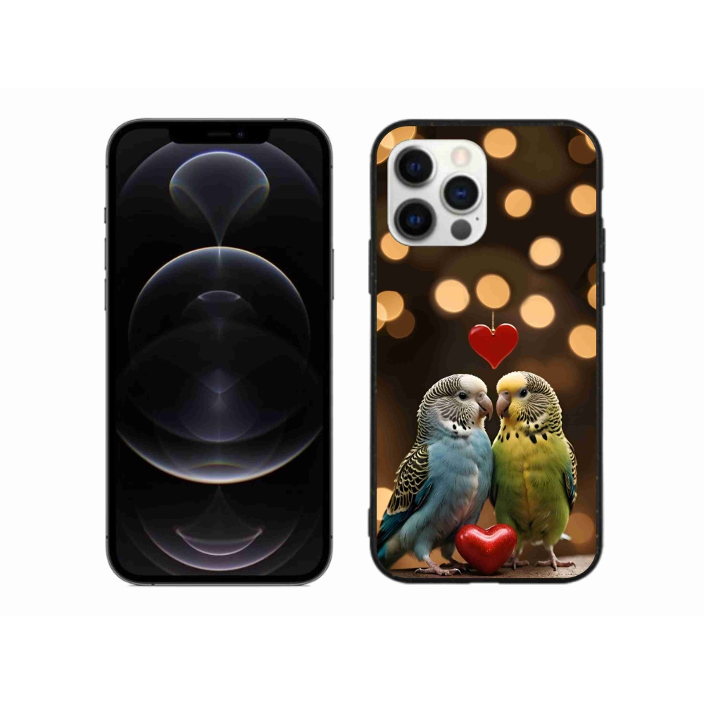 Gelový kryt mmCase na iPhone 12 Pro Max - zamilovaní papoušci