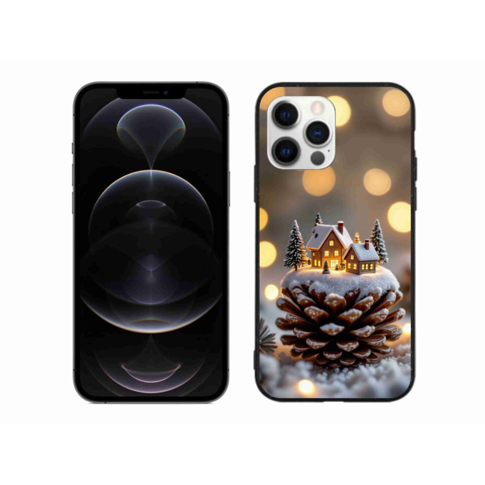 Gelový kryt mmCase na iPhone 12 Pro Max - zimní vesnička