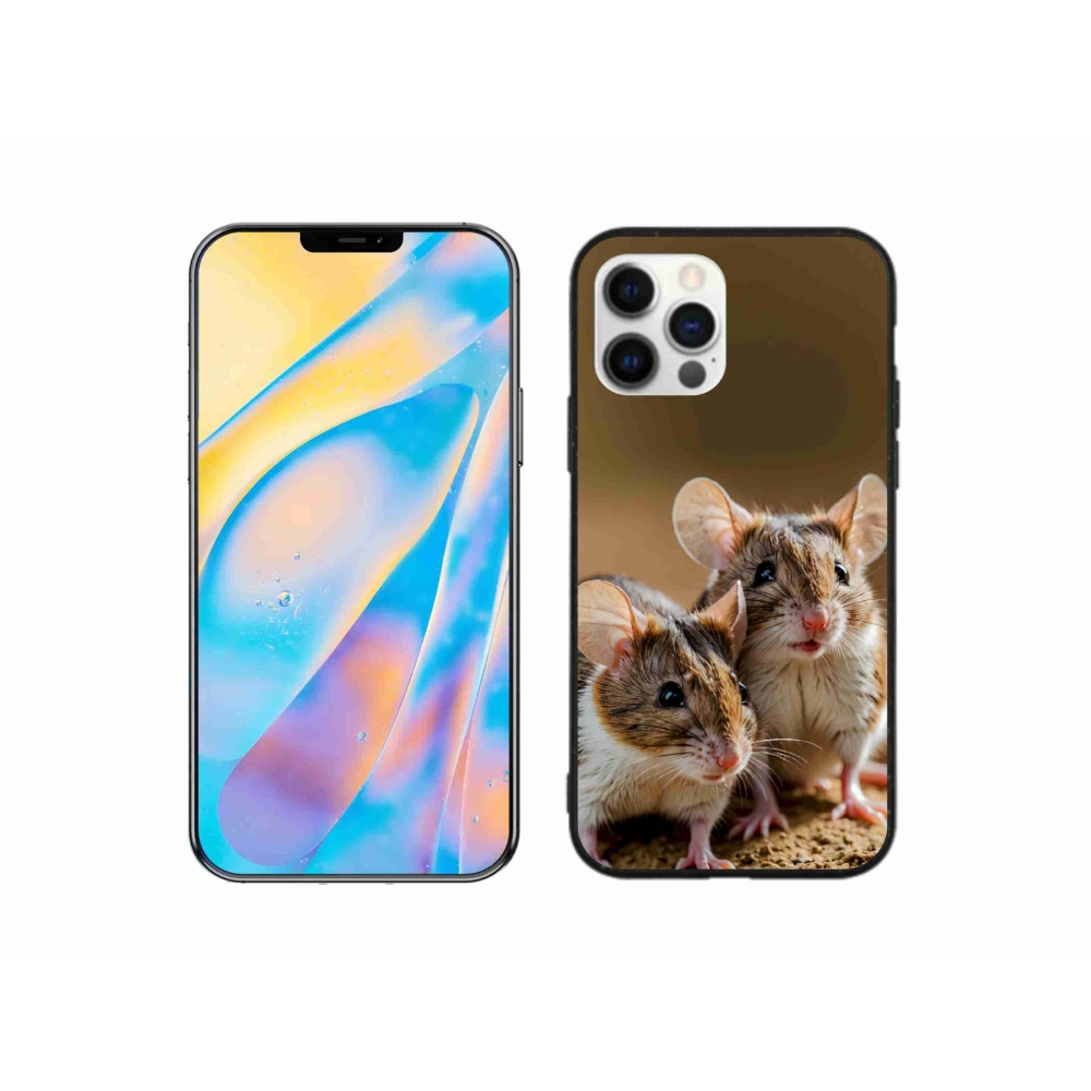 Gelový kryt mmCase na iPhone 12 Pro - myší duo