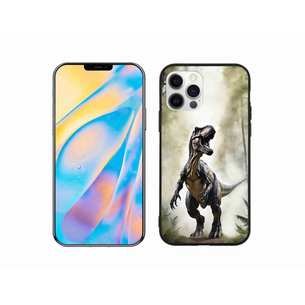 Gelový kryt mmCase na iPhone 12 Pro - naštvaný T-Rex