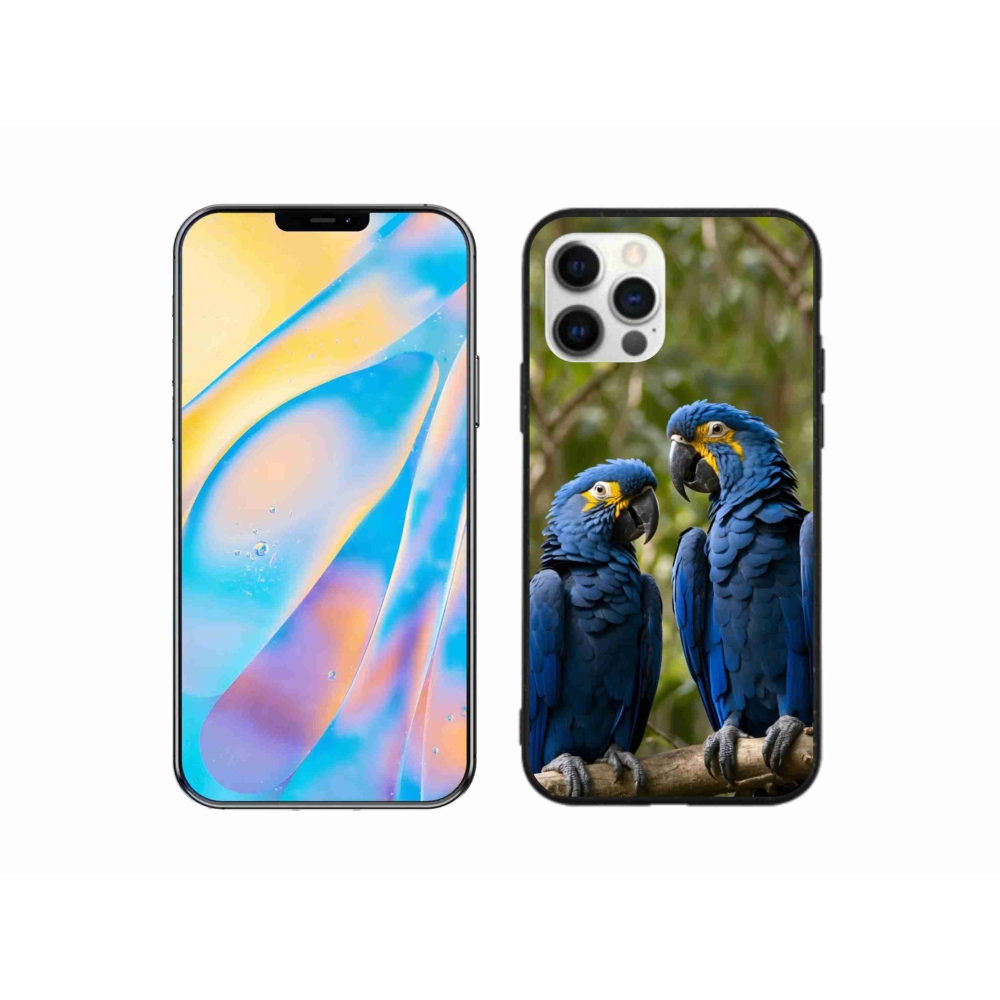 Gelový kryt mmCase na iPhone 12 Pro - papouščí duo