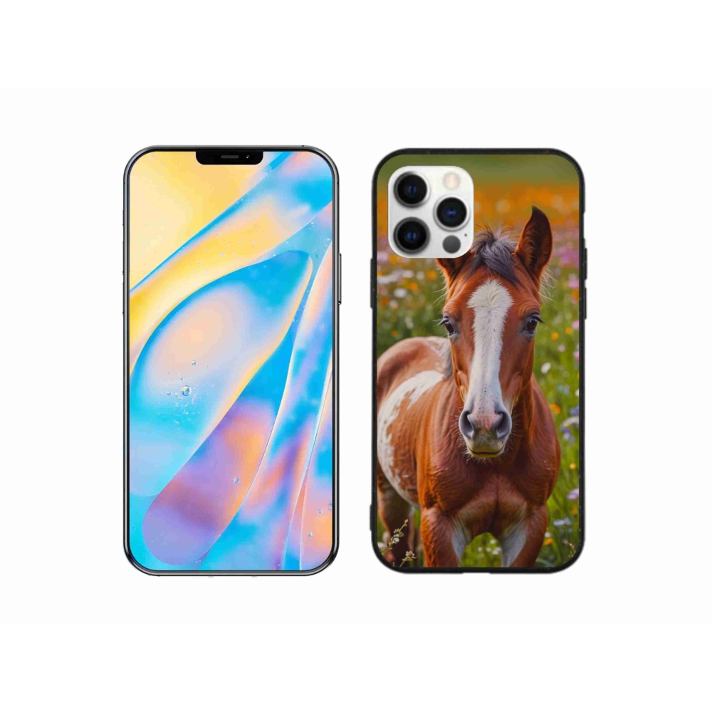 Gelový kryt mmCase na iPhone 12 Pro - roztomilé hříbě