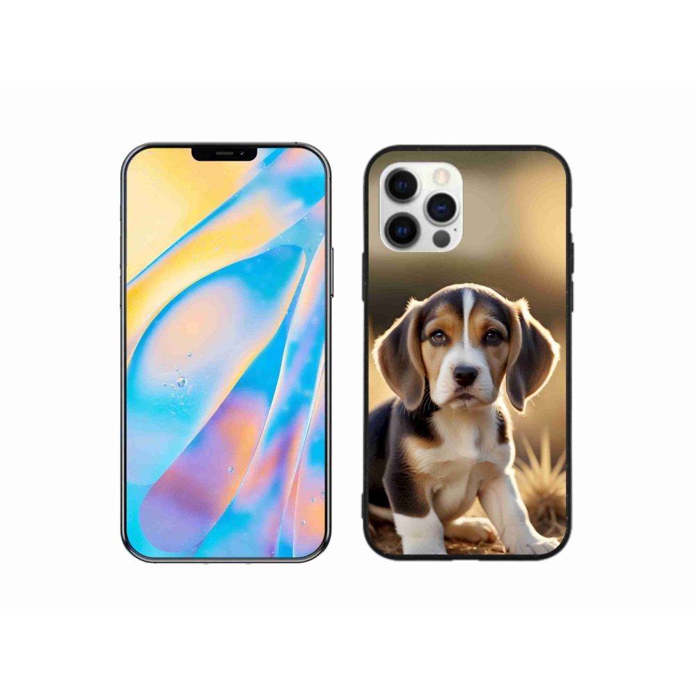 Gelový kryt mmCase na iPhone 12 Pro - roztomilý bígl