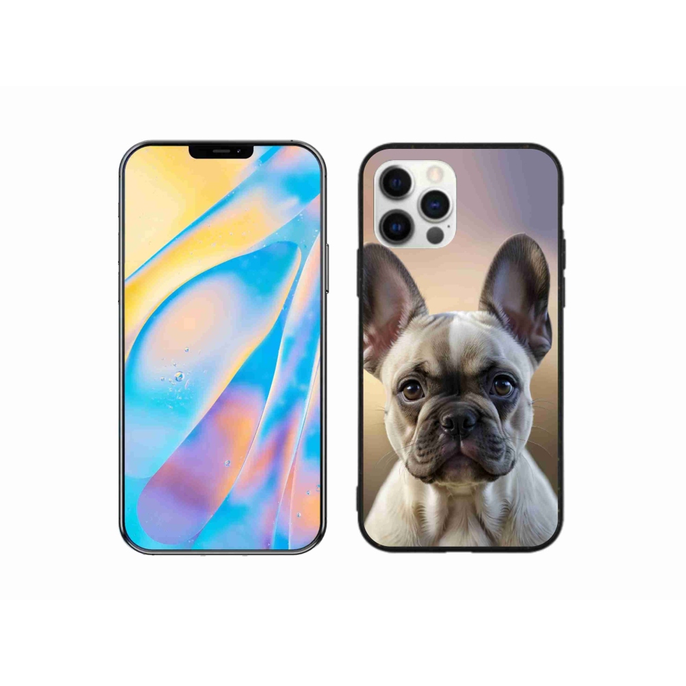 Gelový kryt mmCase na iPhone 12 Pro - roztomilý francouzský buldoček