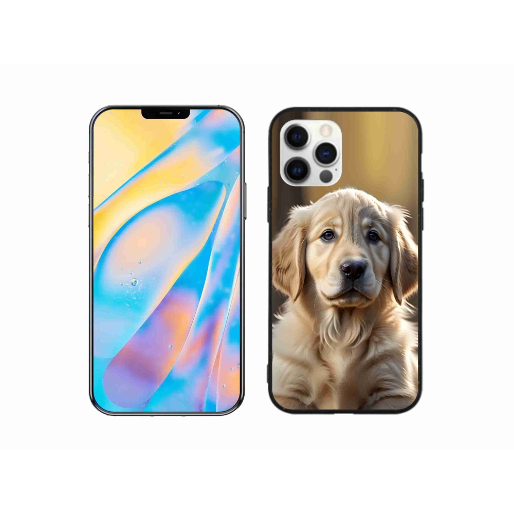Gelový kryt mmCase na iPhone 12 Pro - roztomilý zlatý retrívr