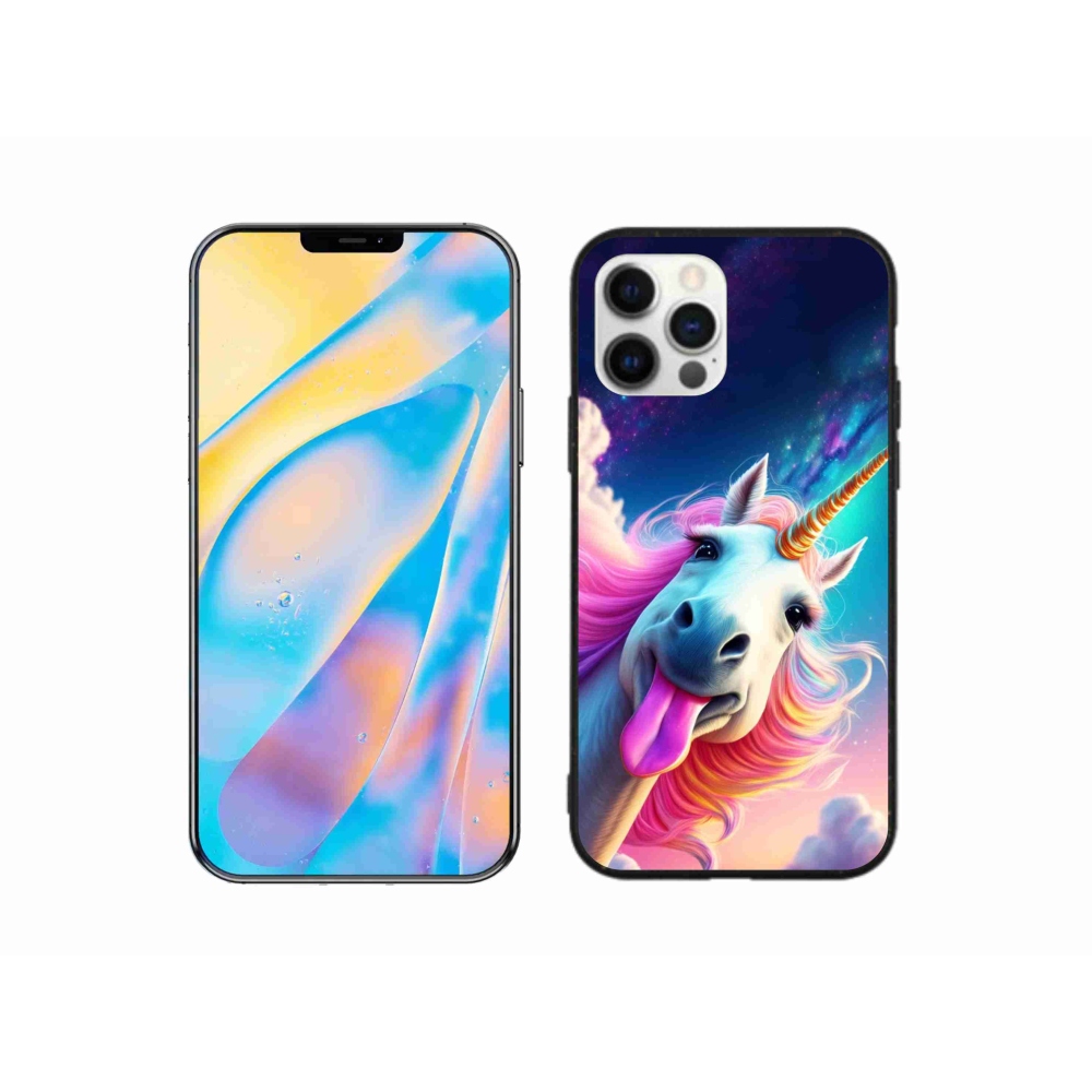 Gelový kryt mmCase na iPhone 12 Pro - šílený jednorožec