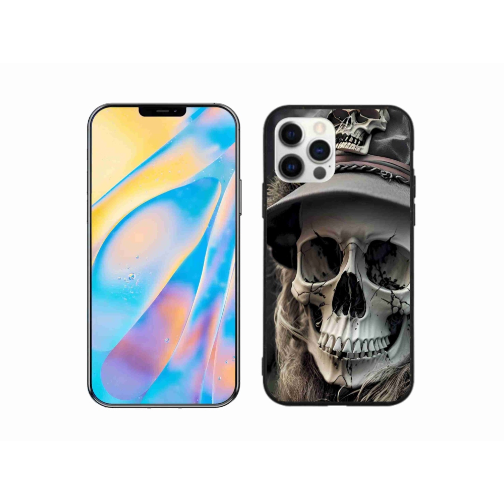 Gelový kryt mmCase na iPhone 12 Pro - temná lebka
