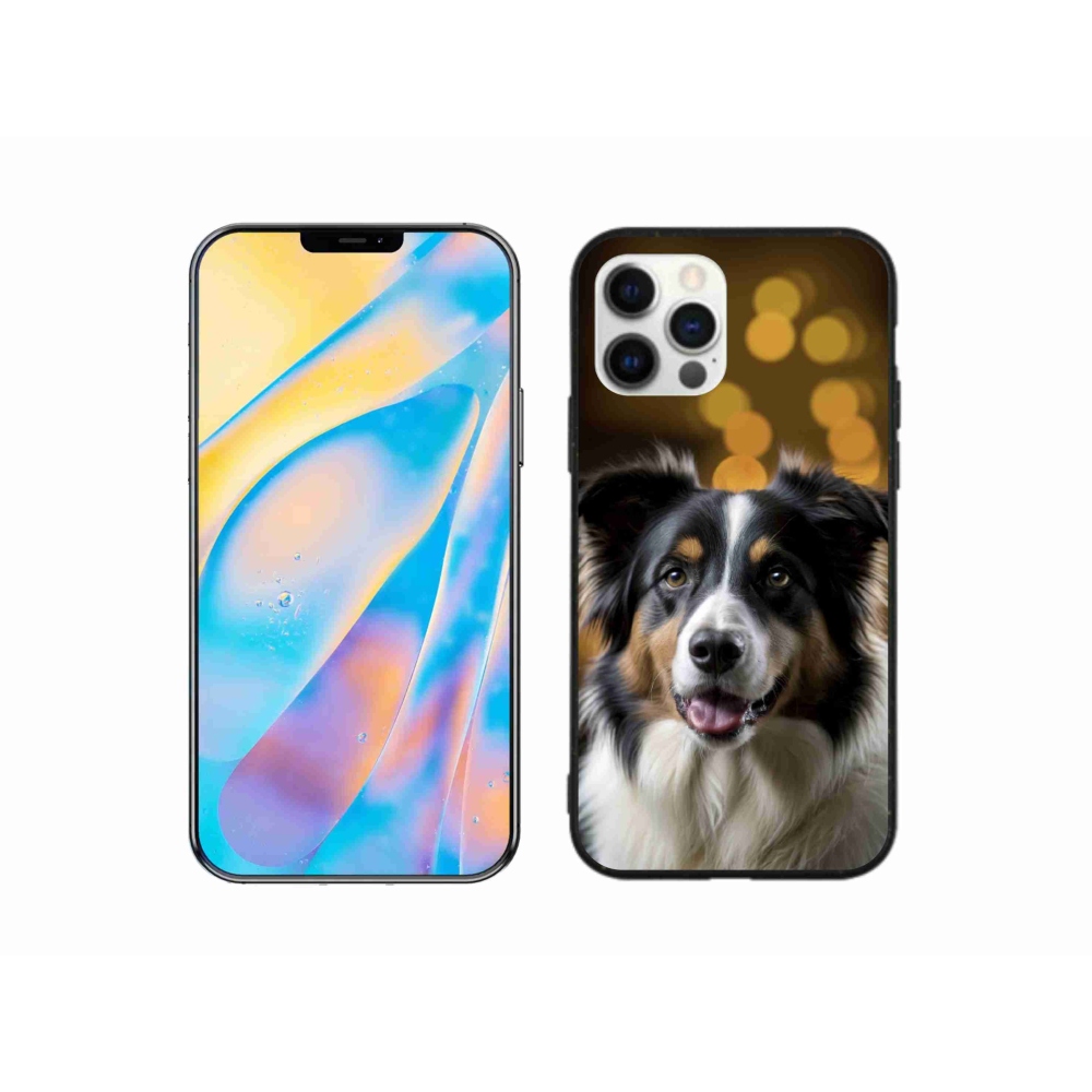 Gelový kryt mmCase na iPhone 12 Pro - usměvavý australský ovčák
