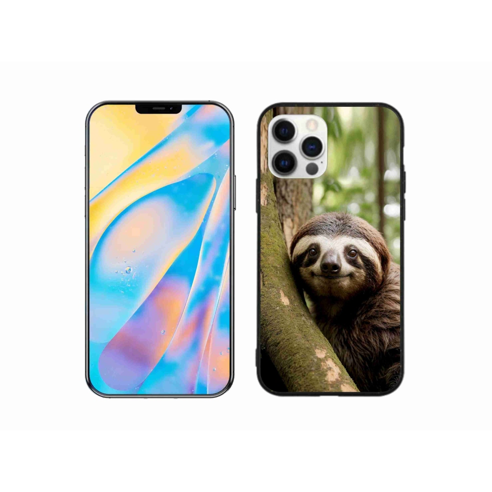 Gelový kryt mmCase na iPhone 12 Pro - usměvavý lenochod