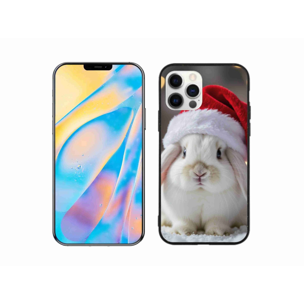 Gelový kryt mmCase na iPhone 12 Pro - vánoční králík