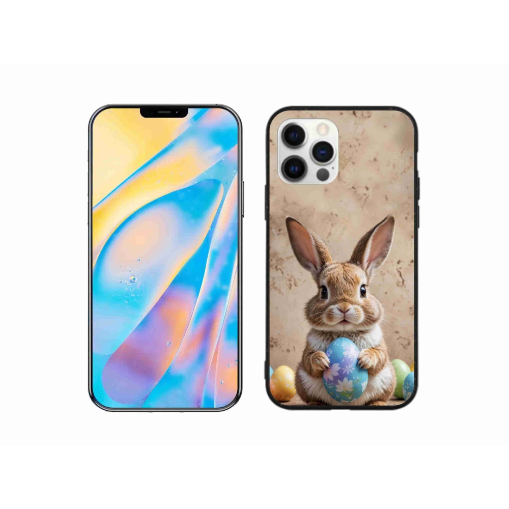 Gelový kryt mmCase na iPhone 12 Pro - velikonoční králíček