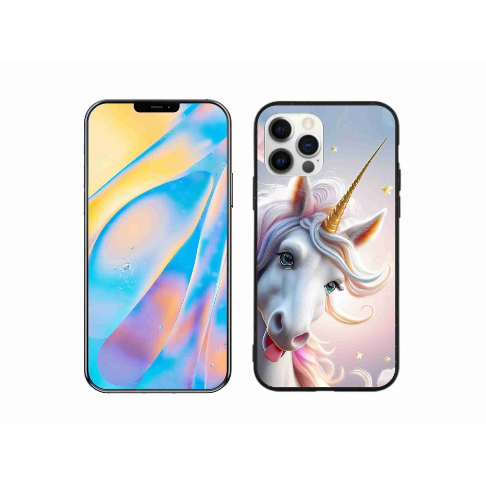 Gelový kryt mmCase na iPhone 12 Pro - veselý jednorožec