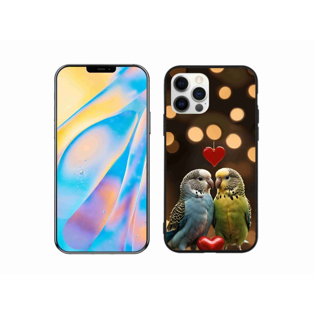 Gelový kryt mmCase na iPhone 12 Pro - zamilovaní papoušci