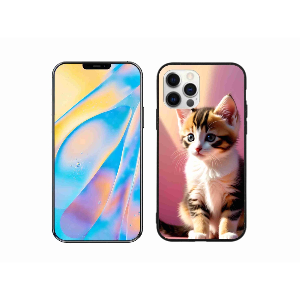 Gelový kryt mmCase na iPhone 12 Pro - zvědavé kotě 2