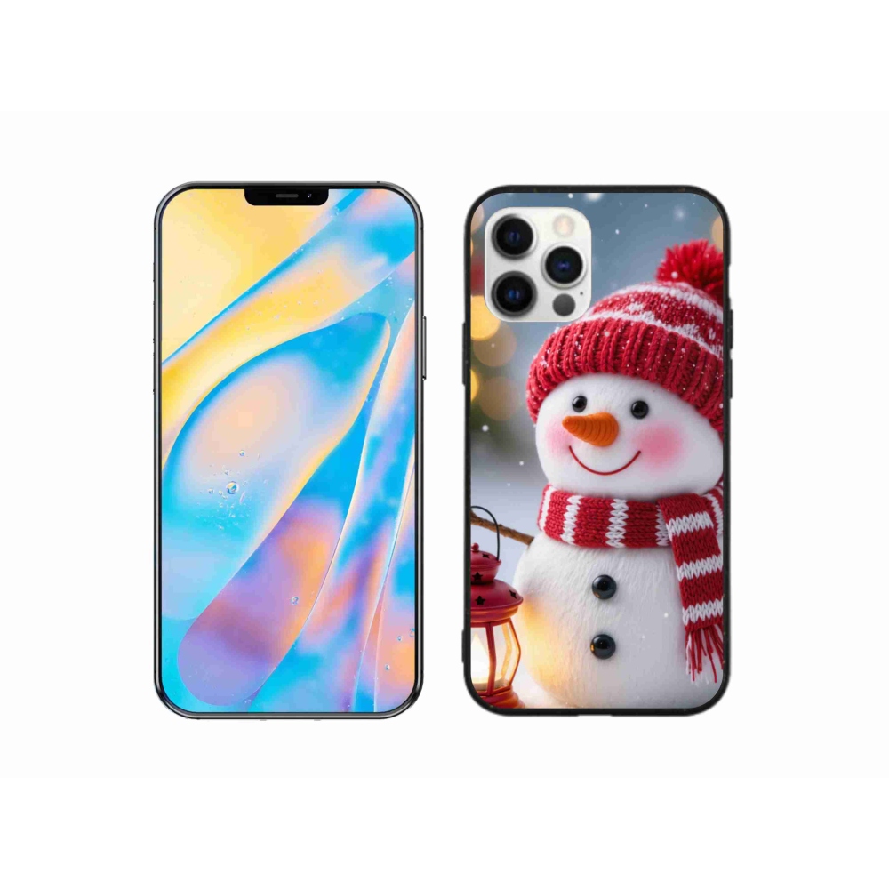 Gelový kryt mmCase na iPhone 12 - sněhulák 2