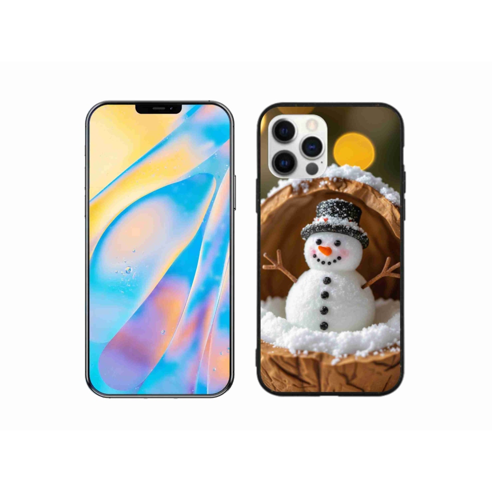 Gelový kryt mmCase na iPhone 12 - sněhulák 4