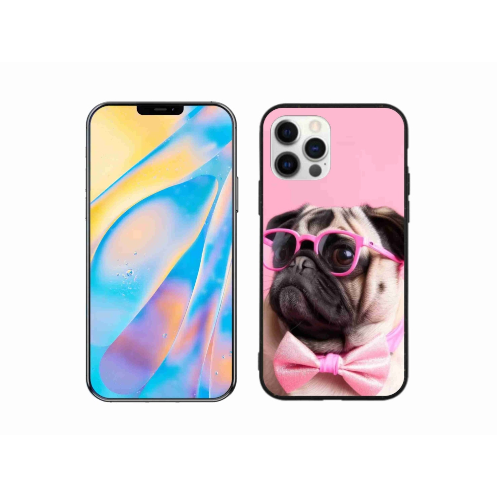 Gelový kryt mmCase na iPhone 12 - stylový mops