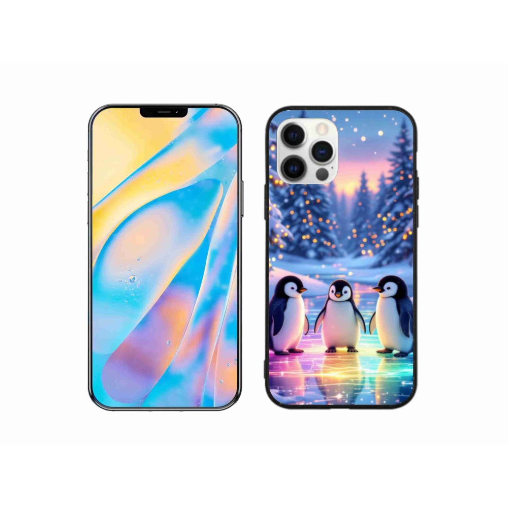 Gelový kryt mmCase na iPhone 12 - tučnáci