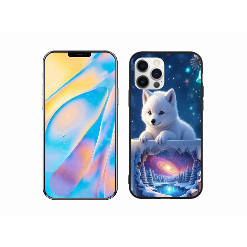 Gelový kryt mmCase na iPhone 12 - vánoční štěně