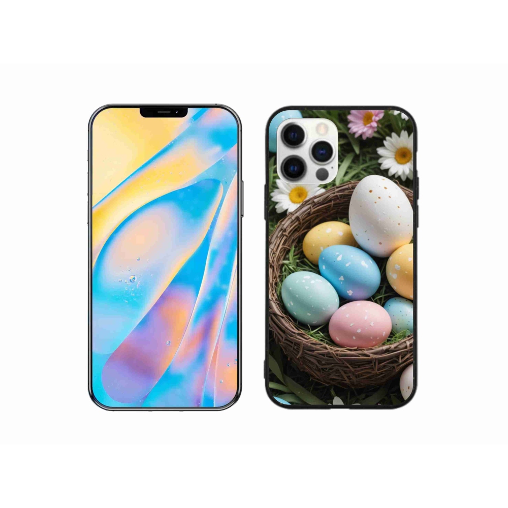 Gelový kryt mmCase na iPhone 12 - velikonoční vajíčka 2