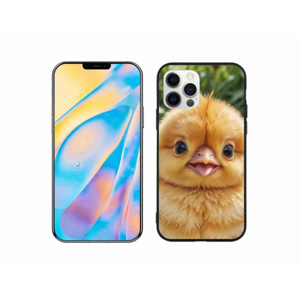 Gelový kryt mmCase na iPhone 12 - veselé kuřátko
