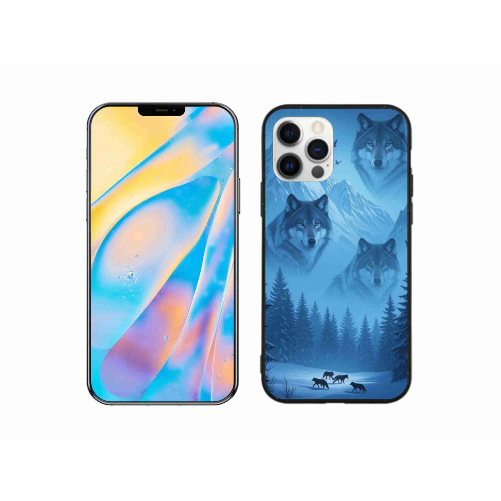 Gelový kryt mmCase na iPhone 12 - vlčí smečka