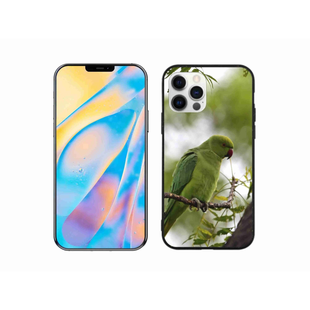Gelový kryt mmCase na iPhone 12 - zelený papoušek