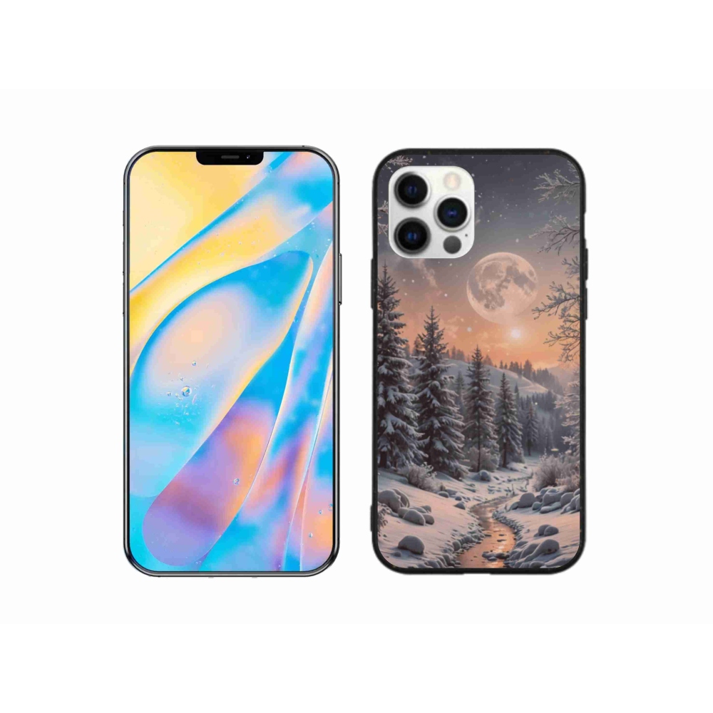 Gelový kryt mmCase na iPhone 12 - zimní krajina 2