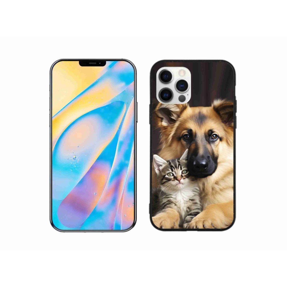Gelový kryt mmCase na iPhone 12 - zvířecí přátelství