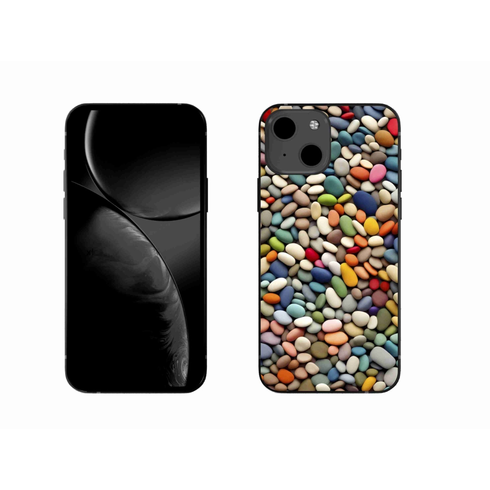 Gelový kryt mmCase na iPhone 13 - barevné kamínky 2